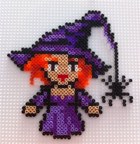 Pixel Beads Witch: Make Your Own Magical Halloween Decorations